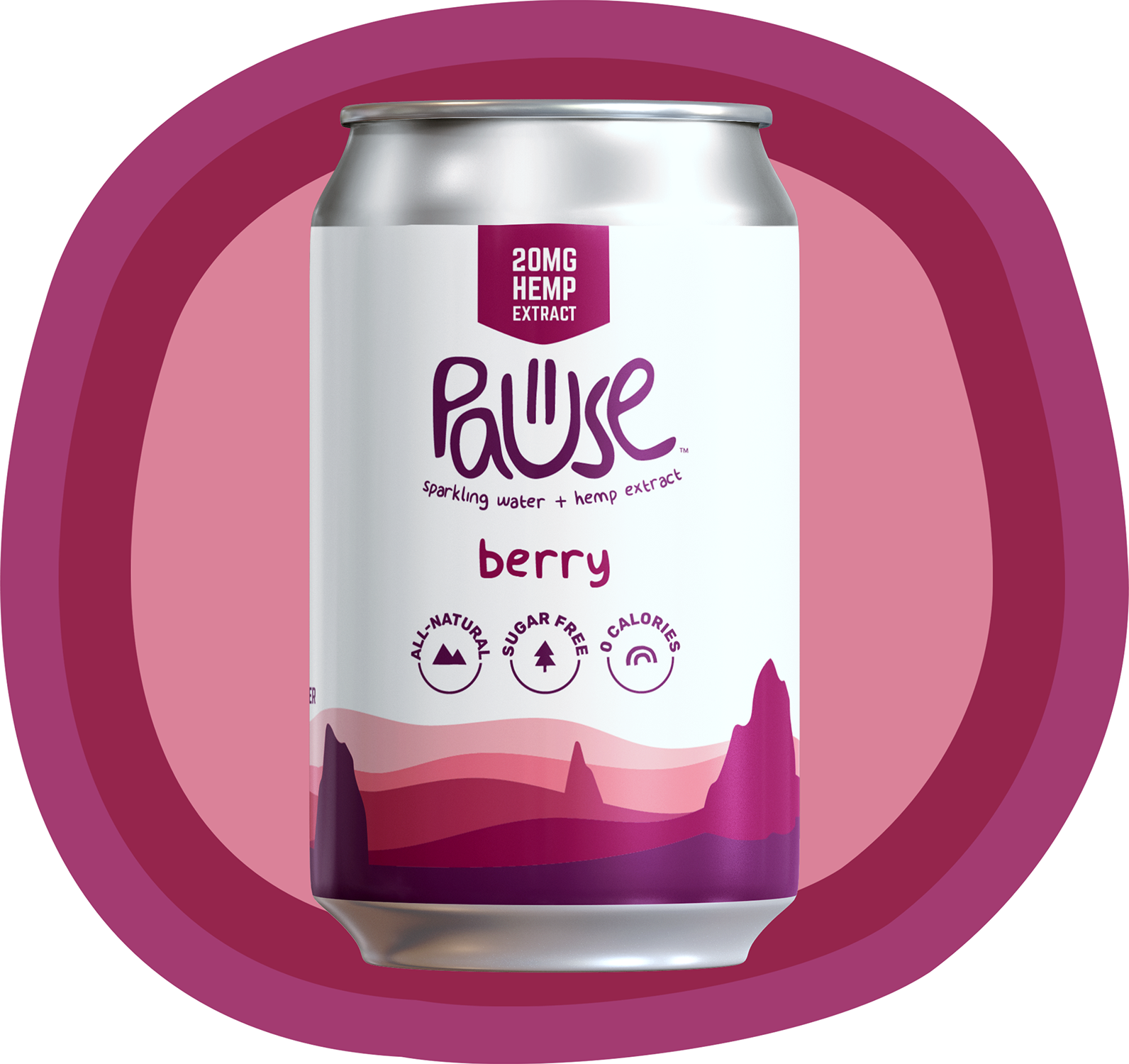 20MG CBD infused Berry Sparkling Water 4pk