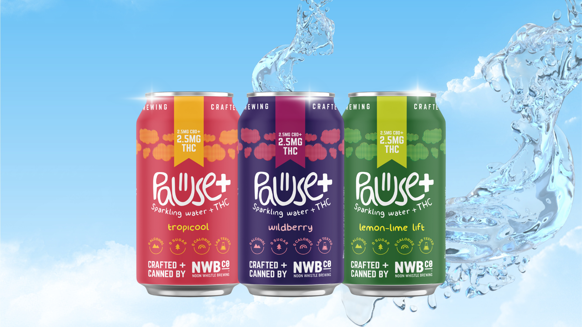 Pause+ 2.5mg THC Seltzer Drinks