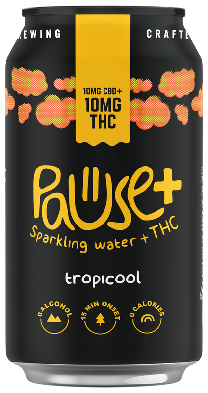 10MG THC + CBD infused Tropicool Pause+ Sparkling Water 6pk