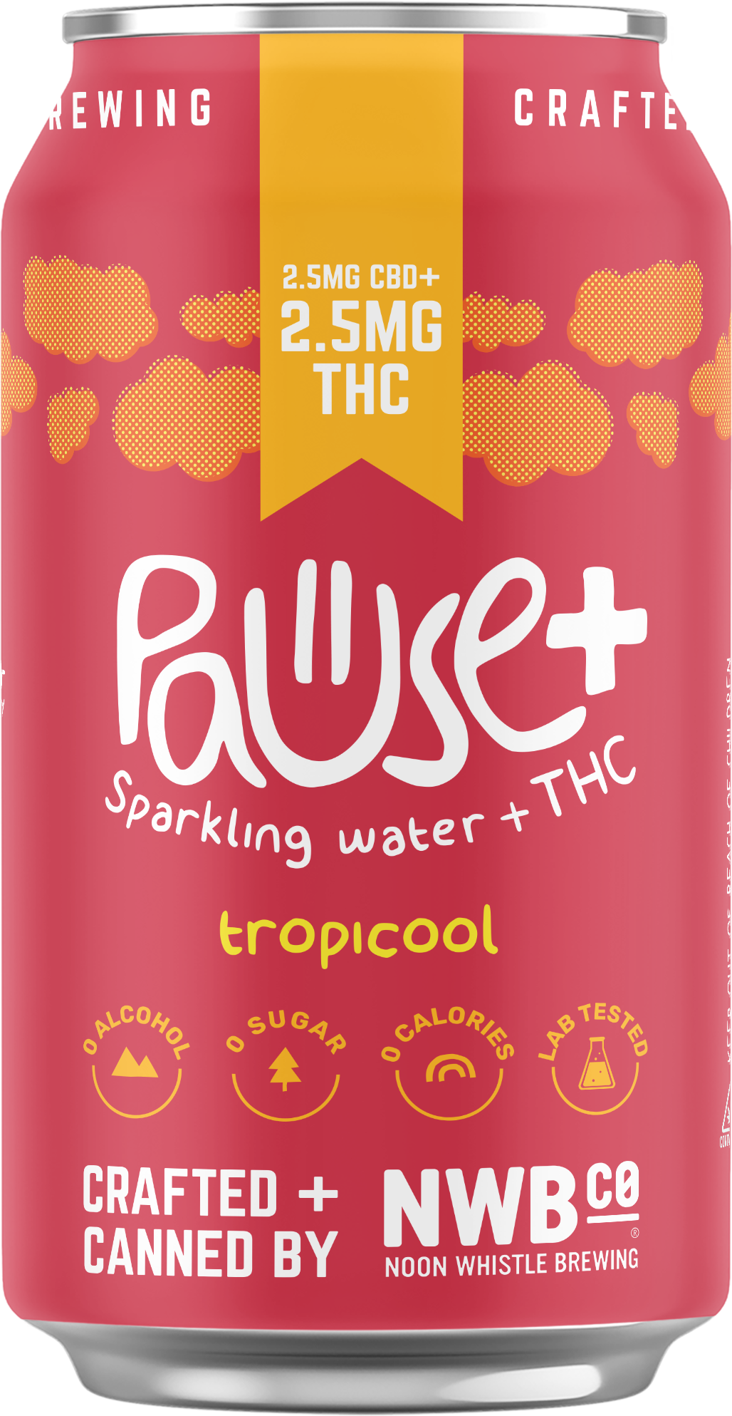 2.5MG THC + CBD infused Tropicool Pause+ Sparkling Water 6pk