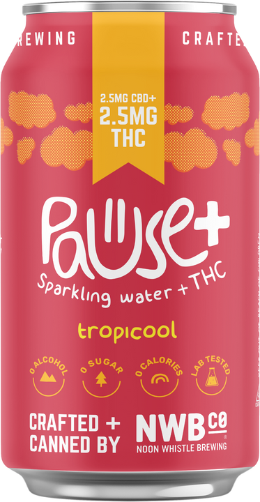2.5MG THC + CBD infused Tropicool Pause+ Sparkling Water 6pk