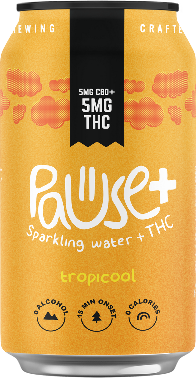 5MG THC + CBD infused Tropicool Pause+ Sparkling Water 6pk
