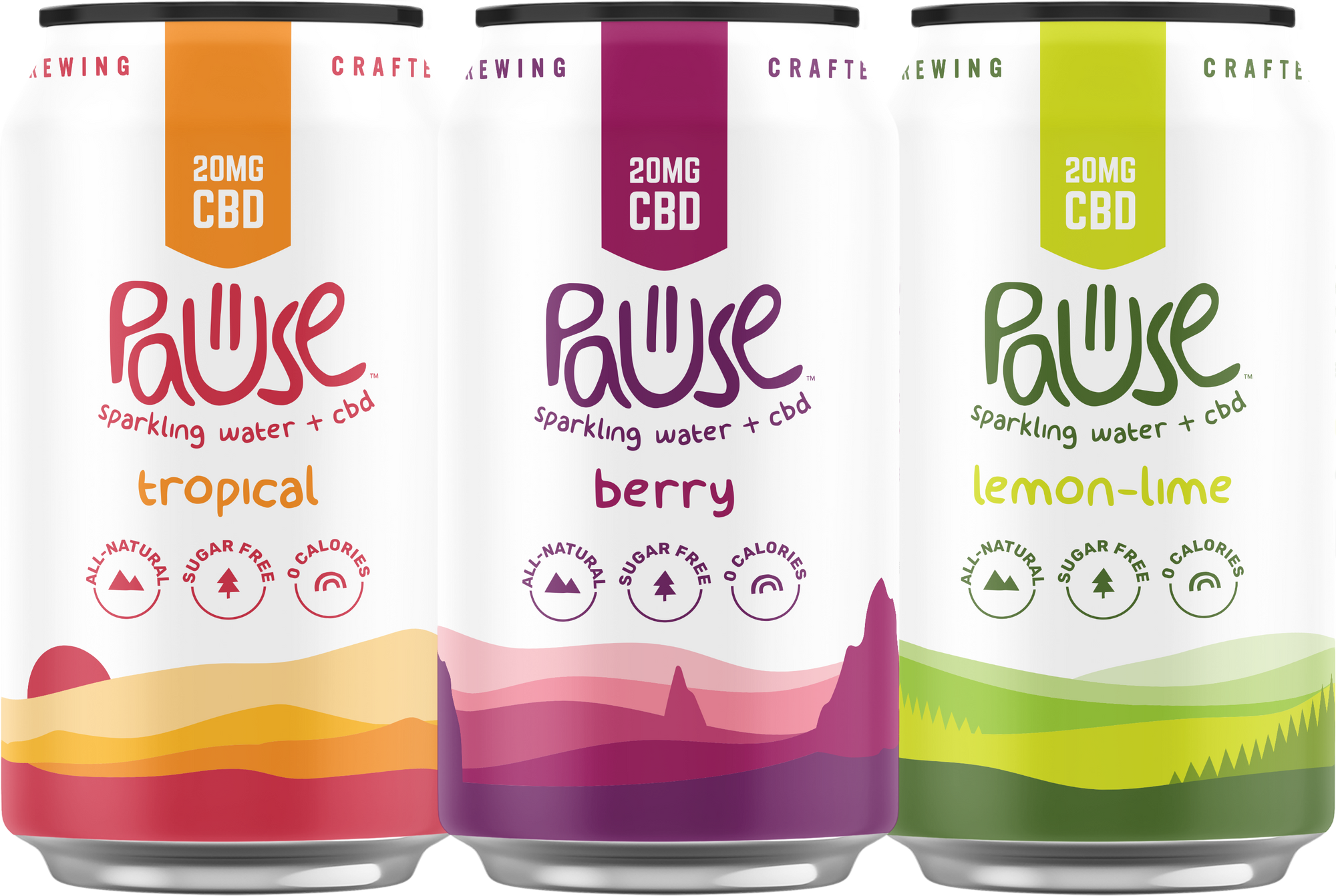 20MG CBD infused Pause Variety 6 Pack