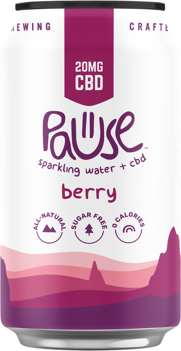 20MG CBD infused Berry Sparkling Water 4pk
