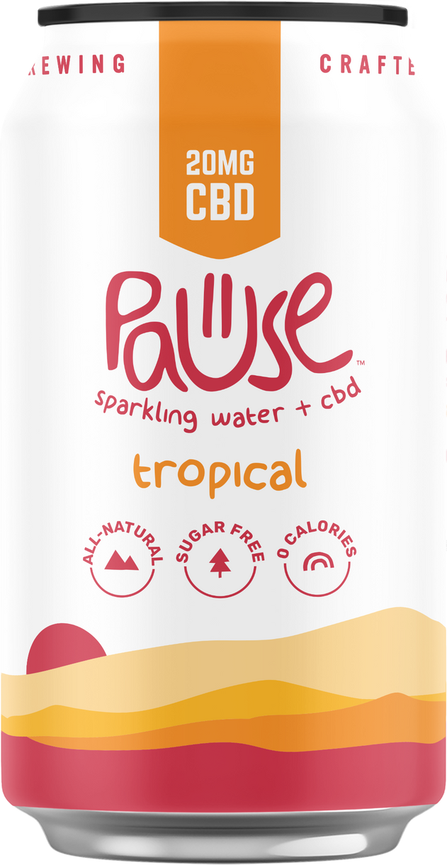 20MG CBD infused Tropical Sparkling Water 4pk