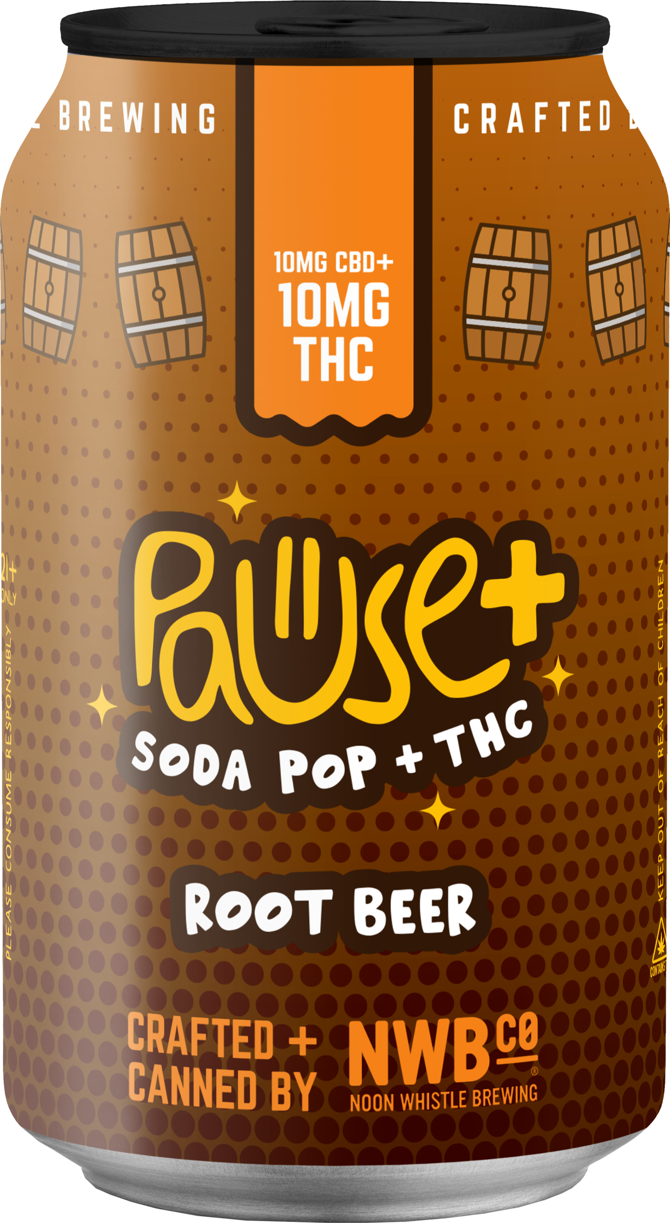 10MG THC + CBD infused Root Beer Soda 6pk