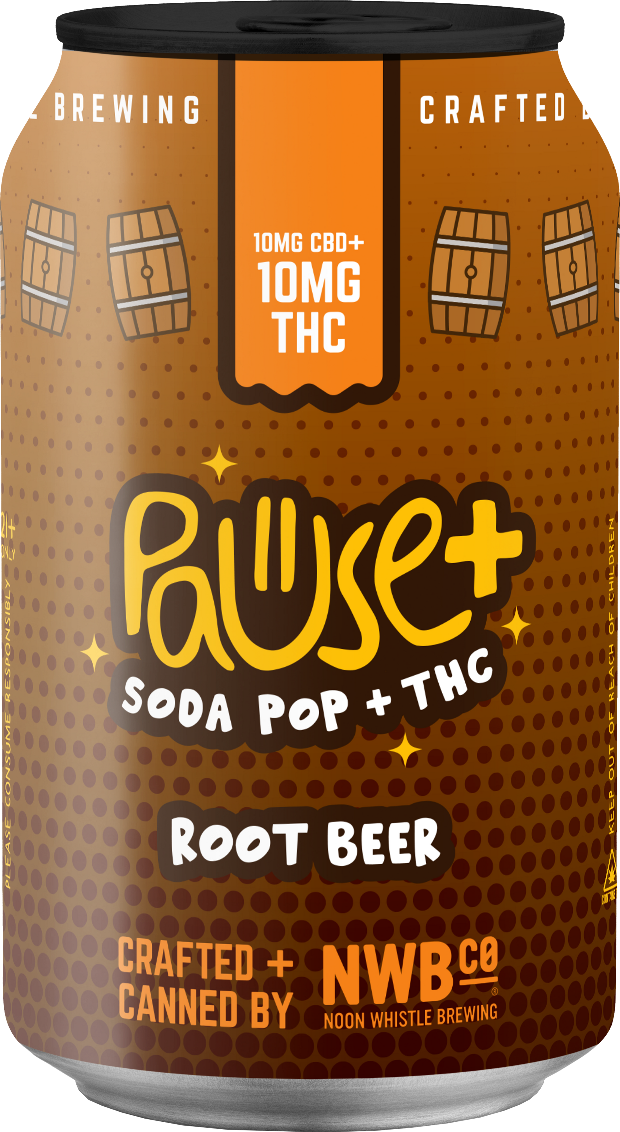 10MG THC + CBD infused Root Beer Soda 6pk